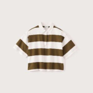 ISO Frank and Oak The Cropped Organic Cotton Polo in Dark Olive XS or S